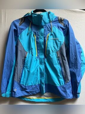 Columbia Women's Waterproof Hooded Hiking Jacket Lightweight Shell M